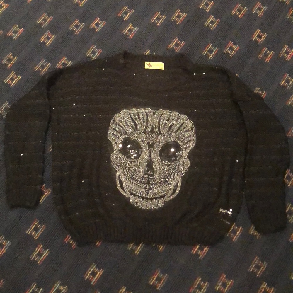 LF Black Skull Sweater
